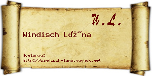 Windisch Léna névjegykártya