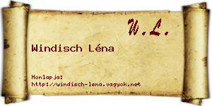 Windisch Léna névjegykártya
